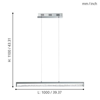 EGLO - LED Lustr na lanku 6xLED/6W/230V