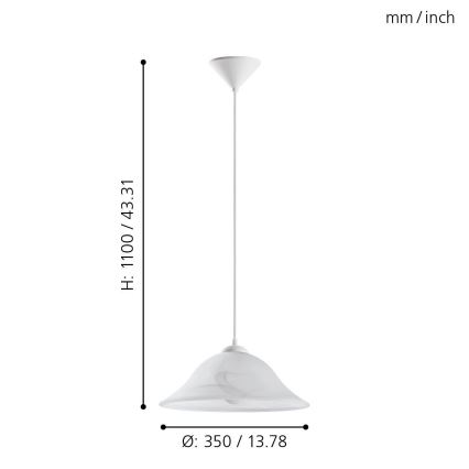 Eglo - Lustr 1xE27/60W/230V