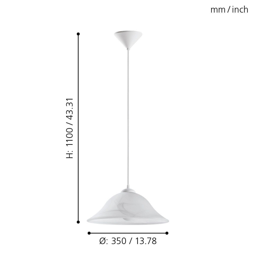 Eglo - Lustr 1xE27/60W/230V