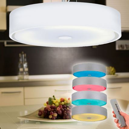EGLO 91338 - Lustr závěsný CORONA 1x2GX13/55W bílá
