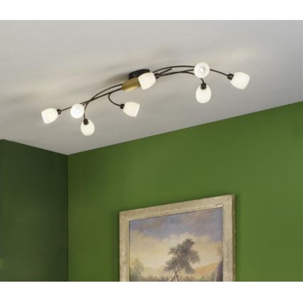 EGLO 91426 - Lustr přisazený DAVOLI 1 8xG9/40W bílá