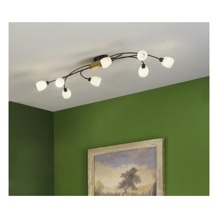 EGLO 91426 - Lustr přisazený DAVOLI 1 8xG9/40W bílá