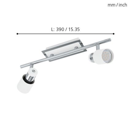 Eglo - LED bodové svítidlo 2xGU10-LED/5W/230V