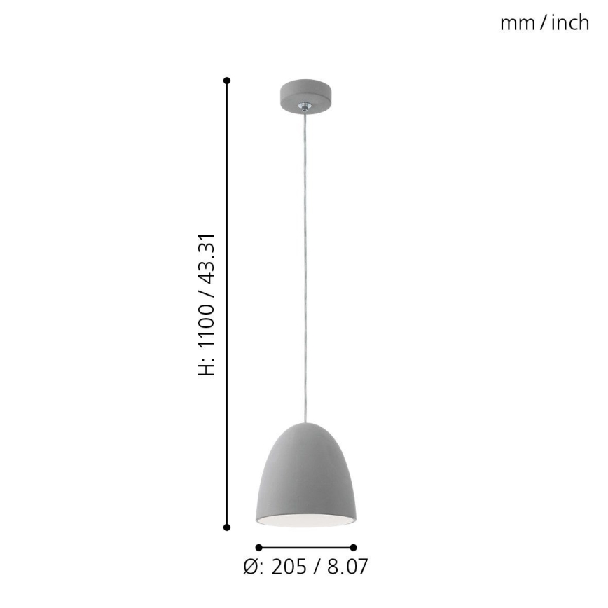 Eglo - Závěsné svítidlo E27/60W/230V