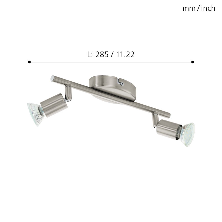 Eglo - LED bodové svítidlo 2xGU10/2,8W/230V