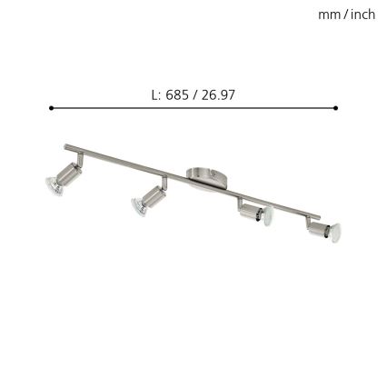 Eglo - LED bodové svítidlo 4xGU10-LED/2,8W/230V
