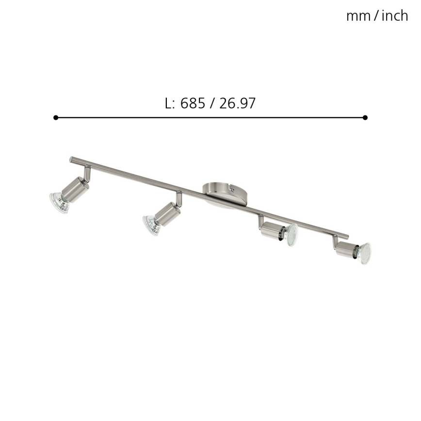 Eglo - LED bodové svítidlo 4xGU10-LED/2,8W/230V
