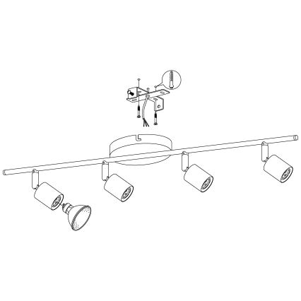 Eglo - LED bodové svítidlo 4xGU10-LED/2,8W/230V