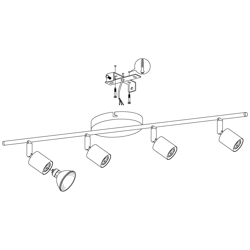 Eglo - LED bodové svítidlo 4xGU10-LED/2,8W/230V