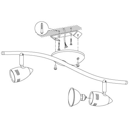 Eglo - LED Bodové svítidlo 2xGU10/3W/230V