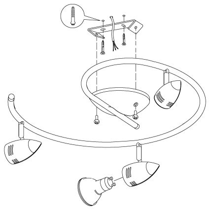 Eglo - LED Bodové svítidlo 3xGU10/3W/230V