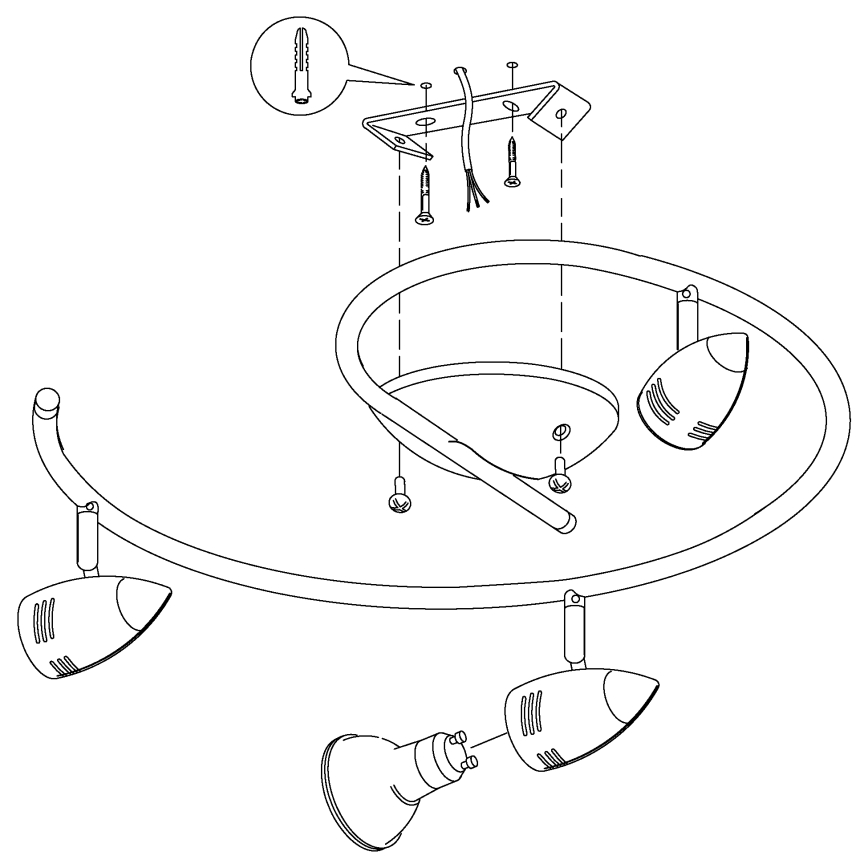 Eglo - LED Bodové svítidlo 3xGU10/3W/230V