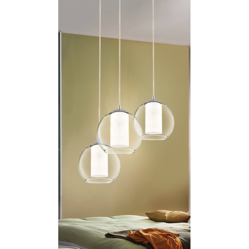 Eglo 92762 - Lustr na lanku BOLSANO 3xE27/60W