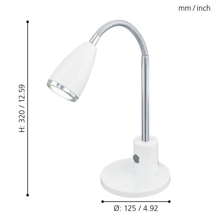 Eglo - LED Stolní lampa 1xGU10/3W/230V