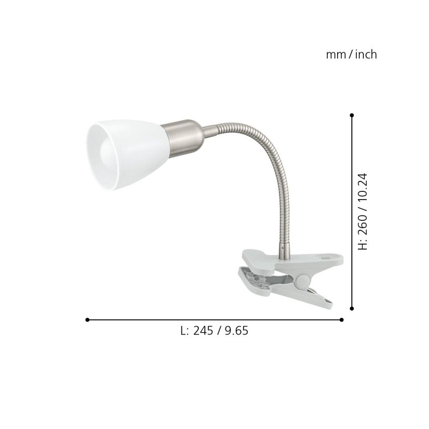 Eglo 92932 - LED Lampa s klipem DAKAR 3 1xE14/4W/230V