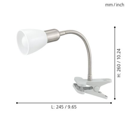 Eglo - LED lampa s klipem 1xE14-LED/4W/230V