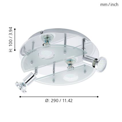 EGLO - LED Stropní svítidlo 4xGU10/3W