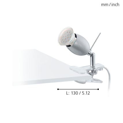 Eglo - LED lampa s klipem 1xGU10/3W/230V