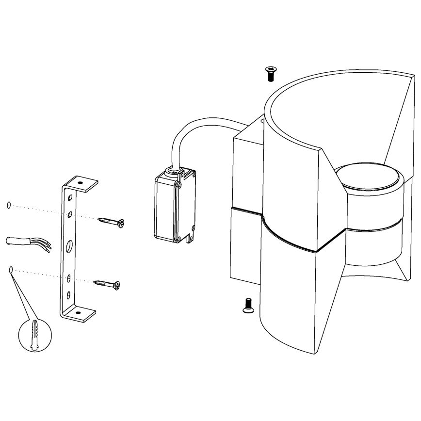 Eglo - LED Venkovní nástěnné svítidlo Antracit 2xLED-SMD/2,5W/230V IP44