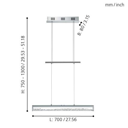 Eglo - LED stmívatelné svítidlo LED/24W/230V