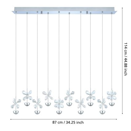 Eglo - LED Lustr na lanku LED/25W/230V