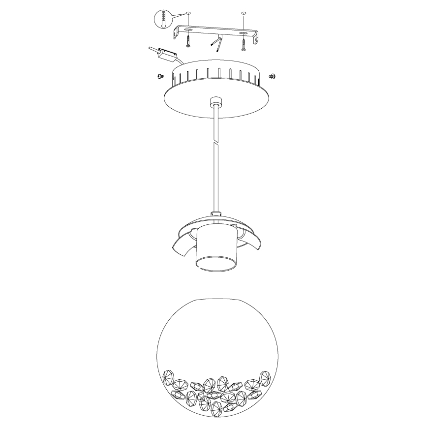 Eglo - LED závěsné svítidlo 1xLED/5W/230V