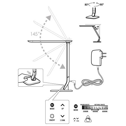 Eglo - LED stmívatelná lampa LED/6W/230V