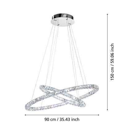 Eglo - LED Lustr na lanku LED/56,1W/230V