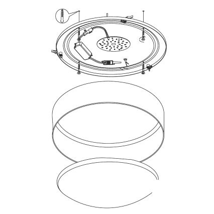 Eglo - LED stropní svítidlo LED/24W/230V