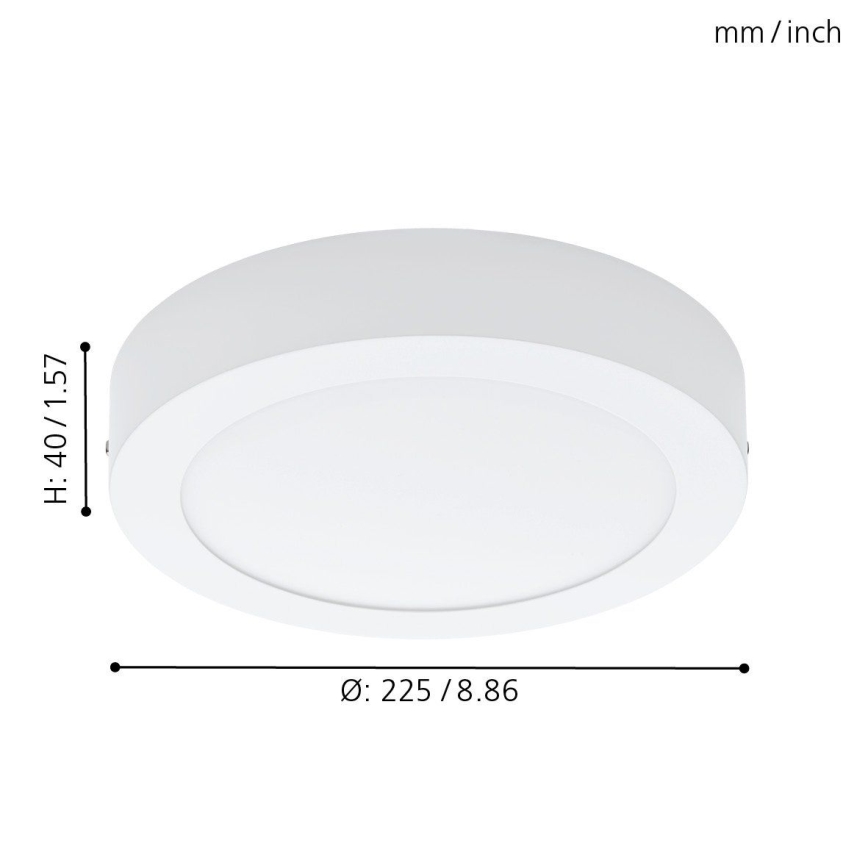Eglo 94076 - LED stropní svítidlo FUEVA 1 LED/16,47W/230V pr. 22,5 cm