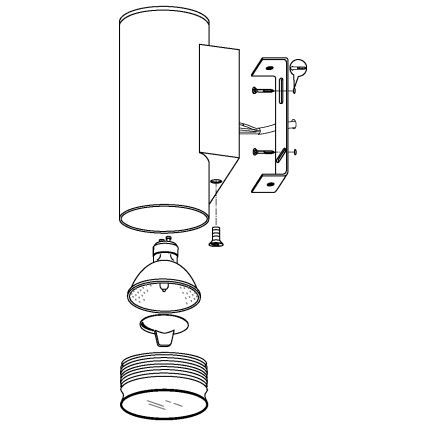 Eglo - LED Venkovní osvětlení 2xGU10/3W/230V IP44