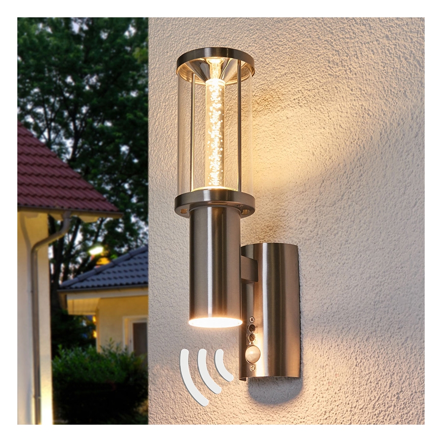 Eglo - LED venkovní osvětlení s čidlem 1xGU10/3W + 1xLED/3,7W IP44