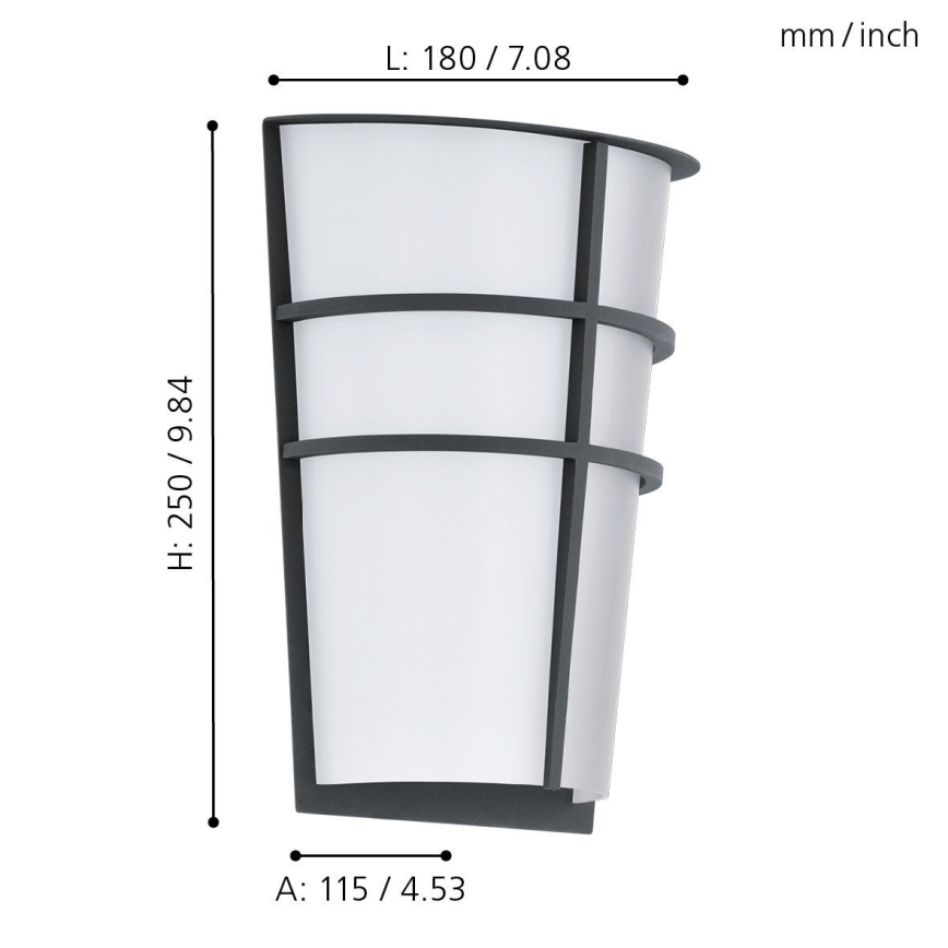 Eglo 94138 - LED Venkovní nástěnné svítidlo BREGANZO 2xLED/2,5W/230V IP44