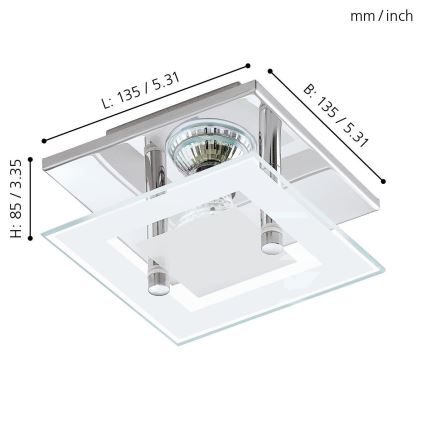 Eglo - LED stropní svítidlo 1xGU10-LED/3W/230V