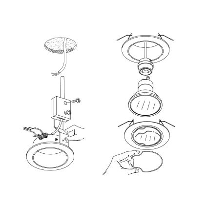 Eglo - SADA 3x LED Podhledové svítidlo PENETO 3xGU10-LED/3W/230V