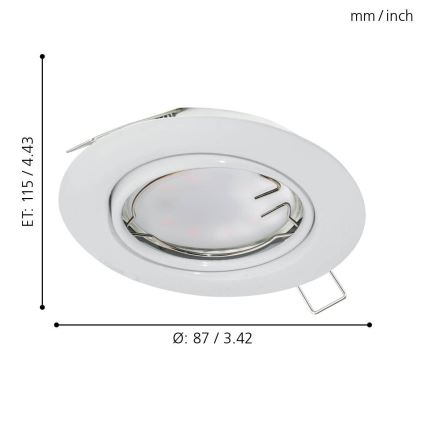 Eglo - LED Podhledové svítidlo 1xGU10-LED/5W/230V