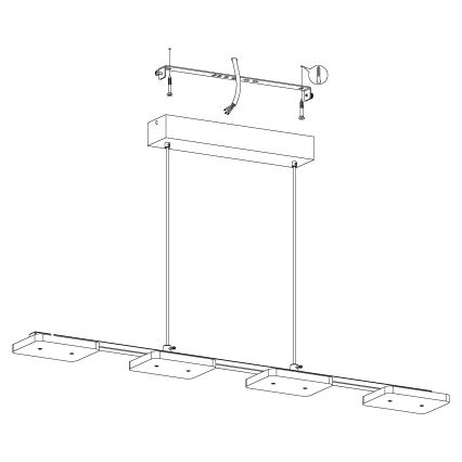 Eglo - LED závěsné svítidlo 4xLED/4,5W/230V