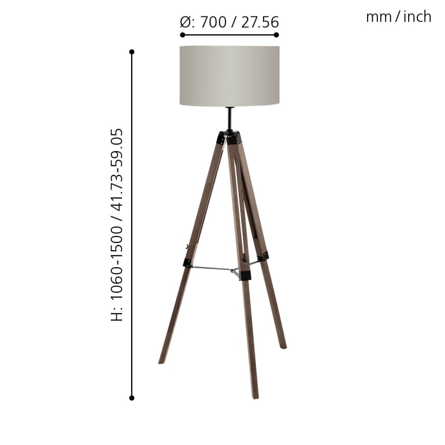 Eglo - Stojací lampa 1xE27/60W/230V