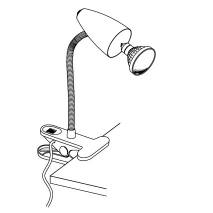 Eglo - LED Lampa s klipem 1xGU10-LED/3W/230V