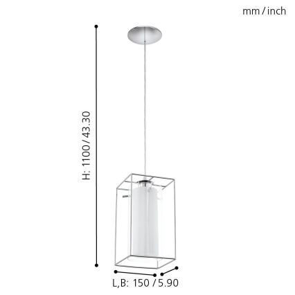 Eglo - Lustr 1xE27/60W/230V