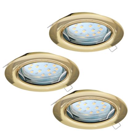 Eglo - SADA 3x LED Podhledové svítidlo PENETO 3xGU10-LED/3W/230V