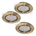 Eglo 94409 - SADA 3x LED Podhledové svítidlo PENETO 1xGU10-LED/5W/230V