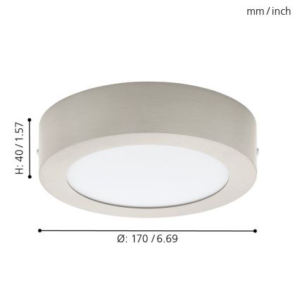 Eglo 94523 - LED Stropní svítidlo FUEVA 1 LED/10,9W/230V