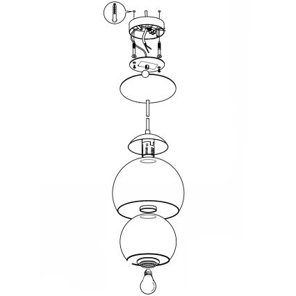 Eglo - Lustr 1xE27/60W/230V