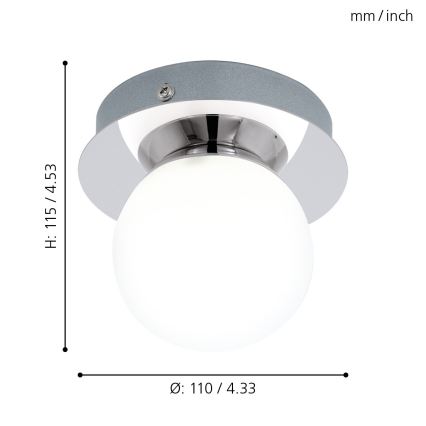 Eglo - LED koupelnové svítidlo 1xLED/3,3W/230V IP44