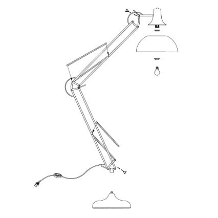 Eglo - Stojací lampa 1xE27/60W/230V