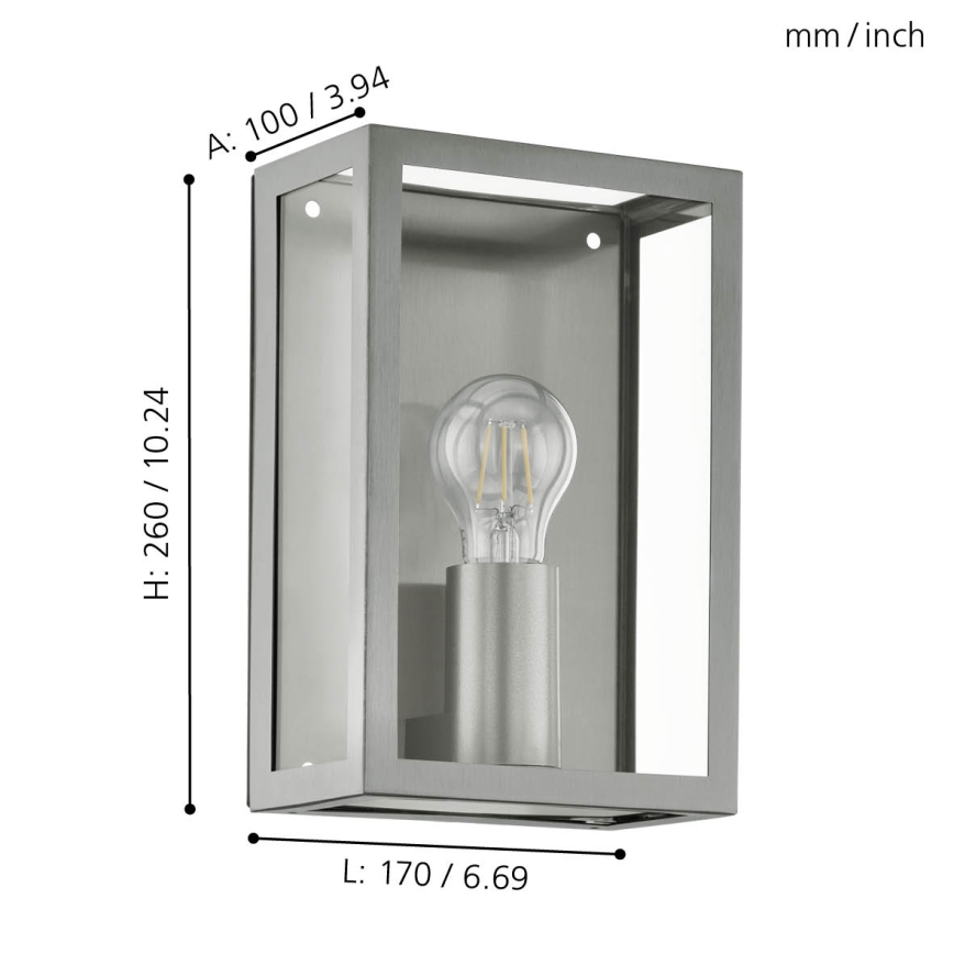 Eglo - Venkovní svítidlo 1xE27/60W/230V IP44