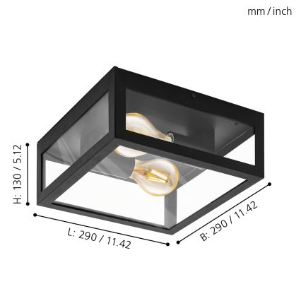 Eglo - Venkovní svítidlo 2x60W IP44