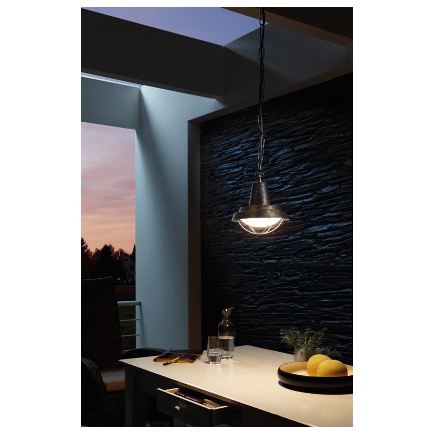 Eglo 94837 - LED Venkovní lustr COLINDRES 1xE27/9W/230V IP44