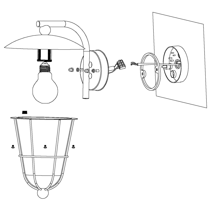 Eglo - LED Venkovní svítidlo 1xE27/8,5W/230V IP44